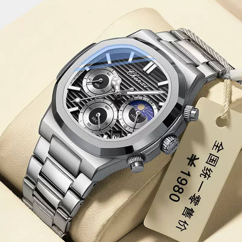 Montre CHENXI Multifonction – Chronographe Octogonal Homme