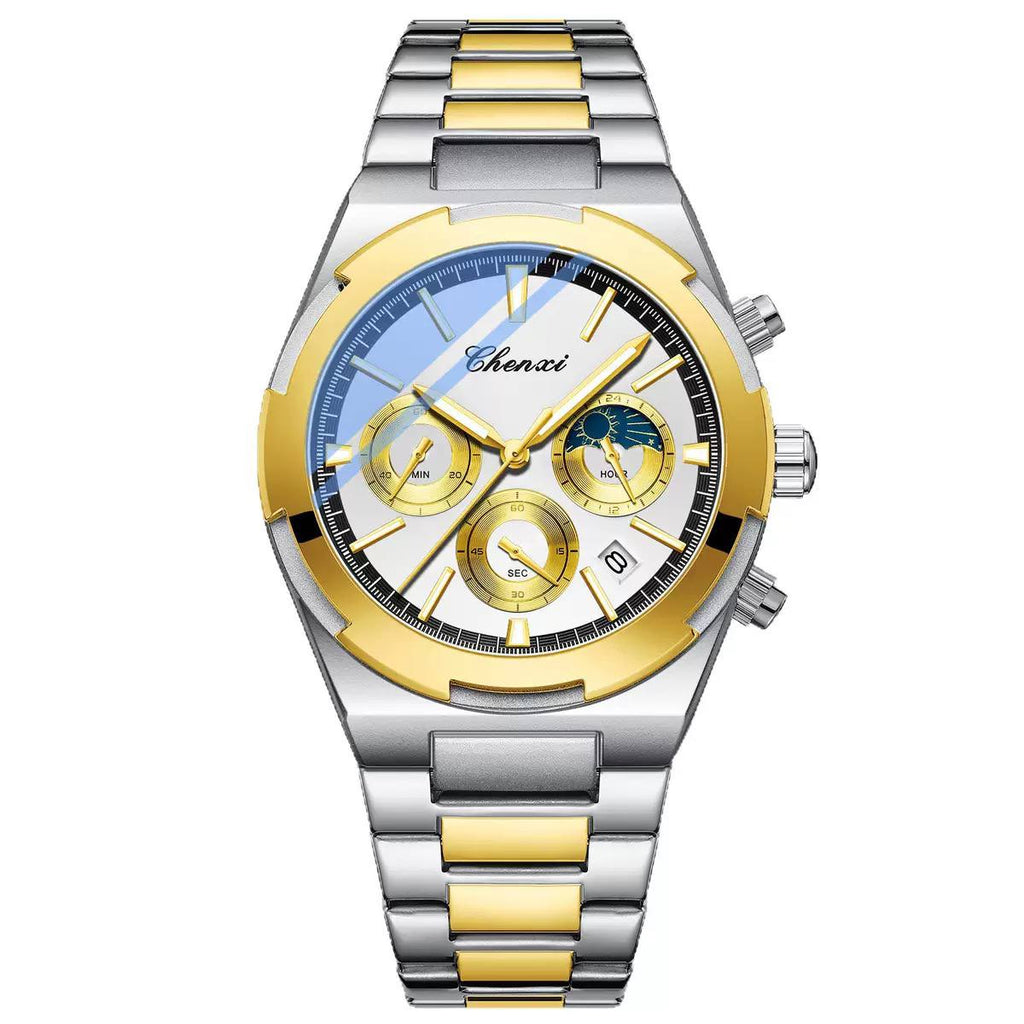 Montre CHENXI DAWN – Chronographe Bicolore Or & Acier