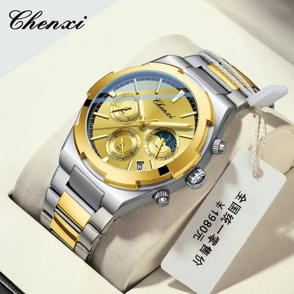 Montre CHENXI DAWN – Chronographe Bicolore Or & Acier